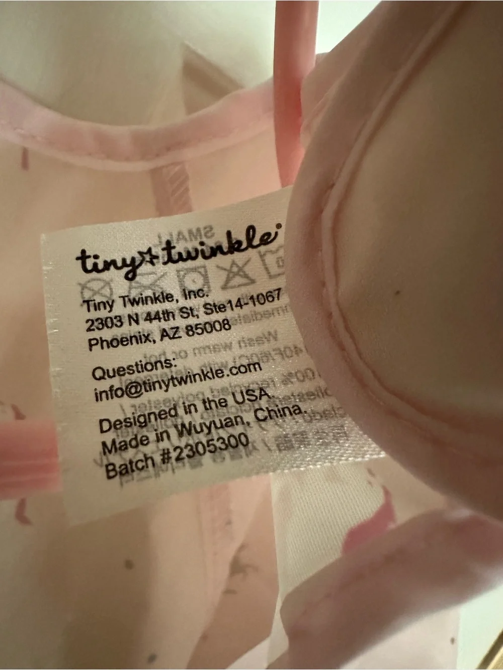Tiny Twinkles Pink Unicorn Long-Sleeve Bib Smock for Kids
